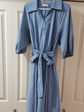 blue jersey maxi dress SIENNA LONG IN BABY | CULT MIA stretchy jersey knit fabric INV-219156 Floral Maxi White House Color:Holographic Foil
